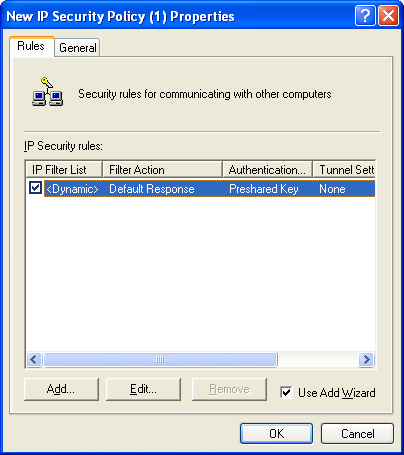 IP Security Policy Properties